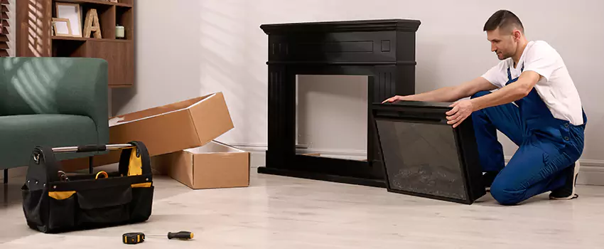 Old Rusted Metal Fireplace Repair And Replacement in Bloomington, CA